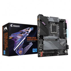 GIGABYTE B760 AORUS MASTER DDR4, Socket 1700, Intel® B760 (14/13/12th Gen CPU), 18Phases, CPU iGPU, Dual 4xDDR4-5333, HDMI, DP, 3xPCIe X16 4.0, 2XPCIe X16 3.0, 4xSATA3, RAID, 3xM.2 4.0, ALC1220-VB/SPDIF, 2.5GbE LAN, WiFi6E/BT, 1xUSB-C 3.2 Gen2 2x2, 2xUSB3